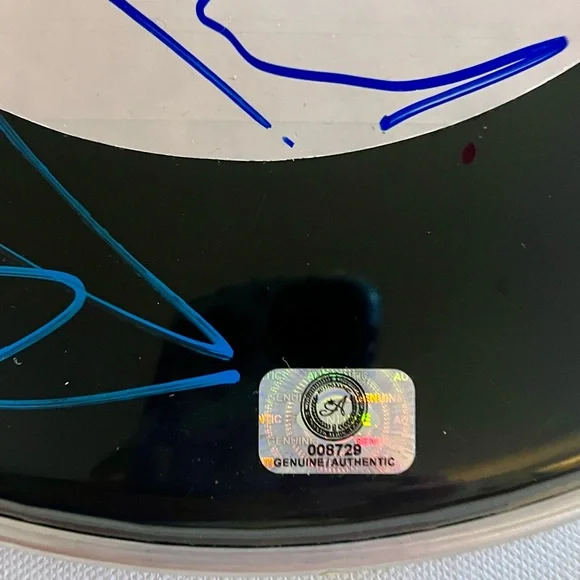 Sticky Fingers Drumhead signed by The Rolling Stones, COA Vinyl Records